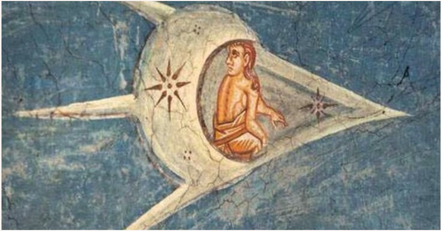 تصویر ظاهر بشقاب پرنده در نقاشی 1350