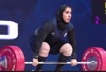 الهام حسینی در وزنه برداری قهرمانی جهان ششم شد