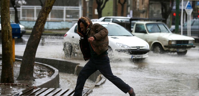 باران پاییزی کرمانشاه را دربرگرفت