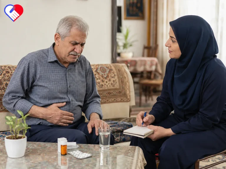معده‌درد سالمند در خانه؛ نقش مراقب سالمند در پیگیری علائم خطرناک